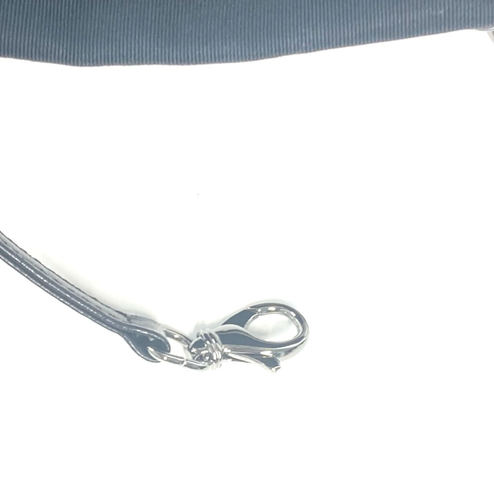 CHANEL Shoulder Bag Nylon canvas black 2.55 metal fittings border