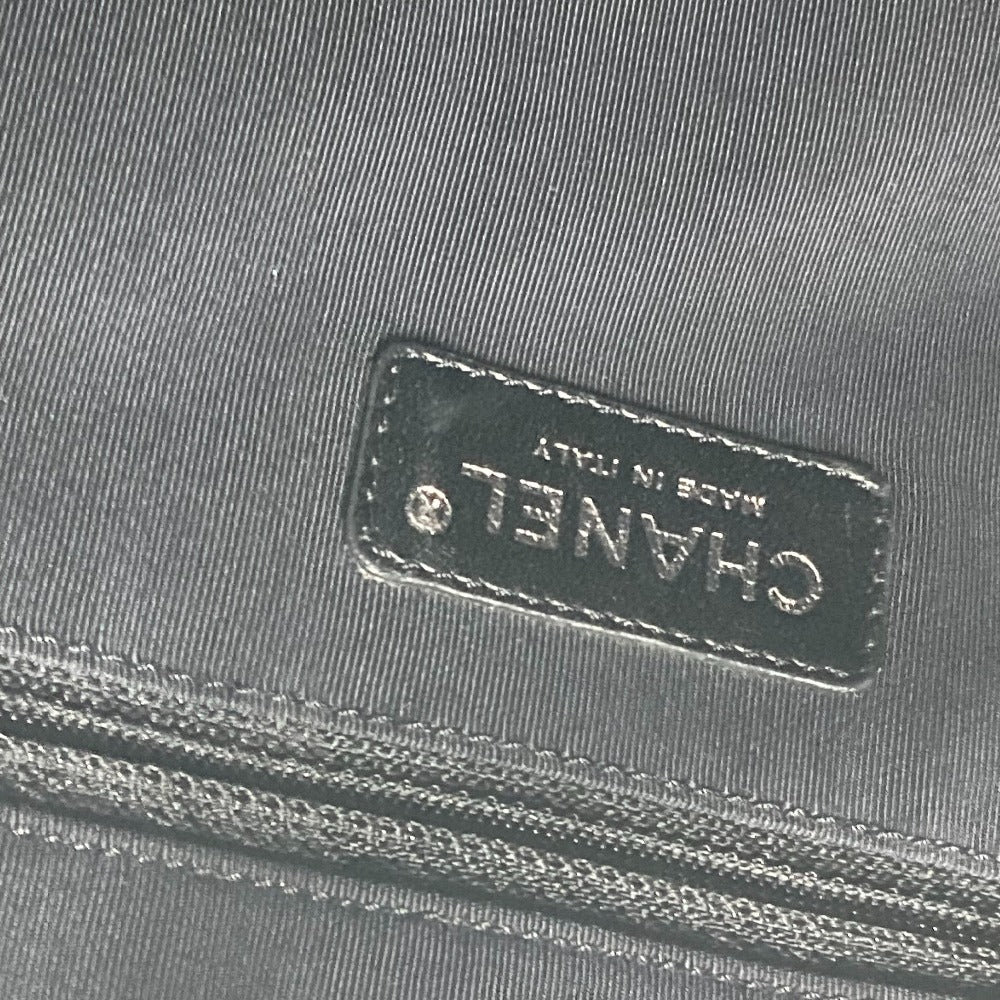 CHANEL Shoulder Bag Nylon canvas black 2.55 metal fittings border