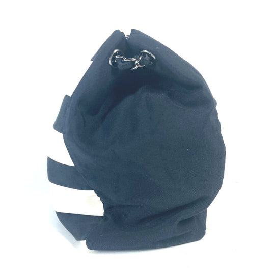 CHANEL Shoulder Bag Nylon canvas black 2.55 metal fittings border