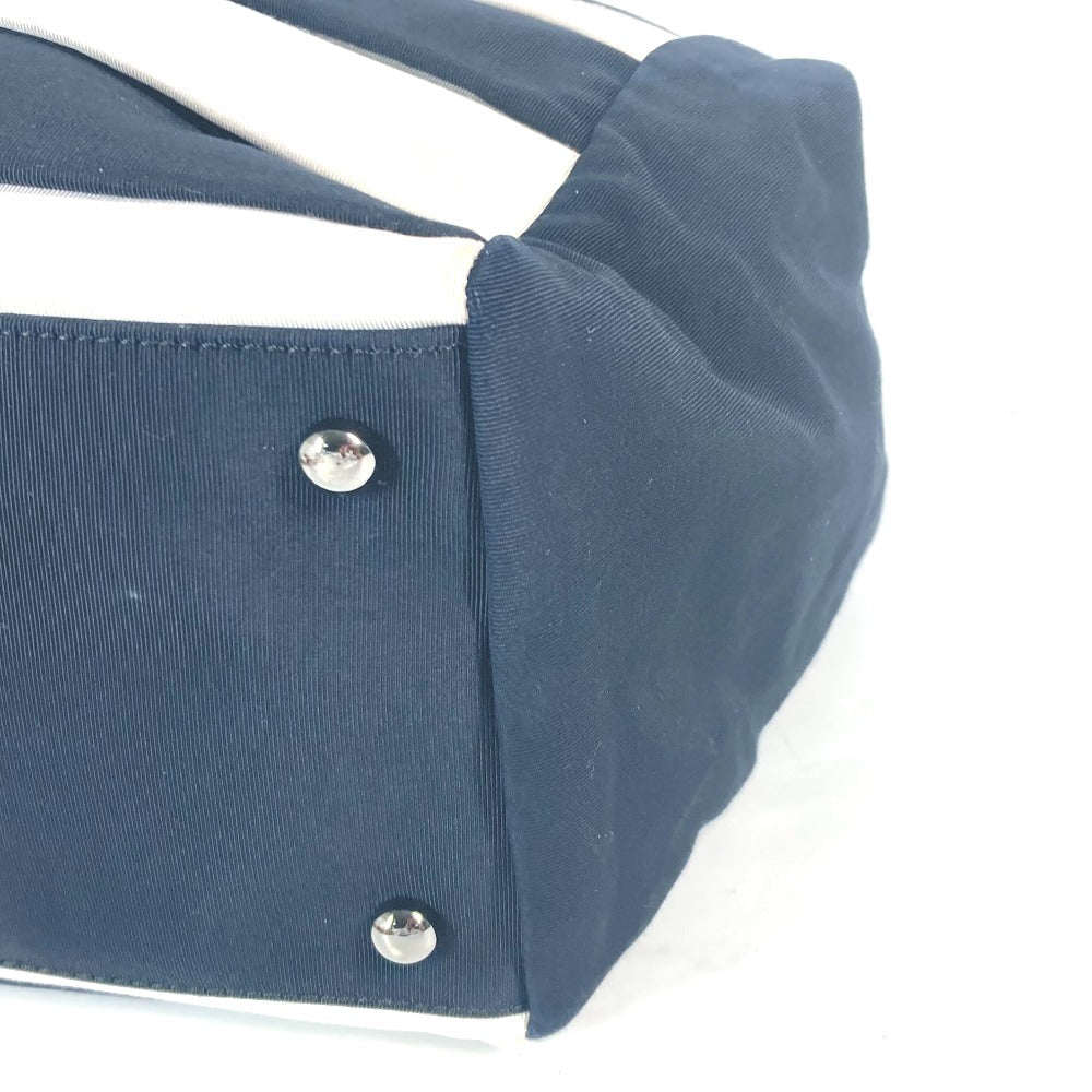 CHANEL Shoulder Bag Nylon canvas black 2.55 metal fittings border