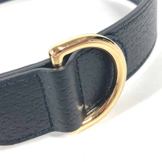 GUCCI others 695256 leather black GG Large/Extra Large Pet Collar L