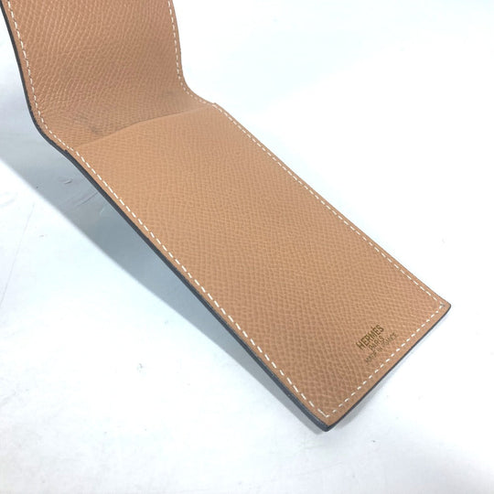 HERMES Notebook cover leather blue Vertical memo pad