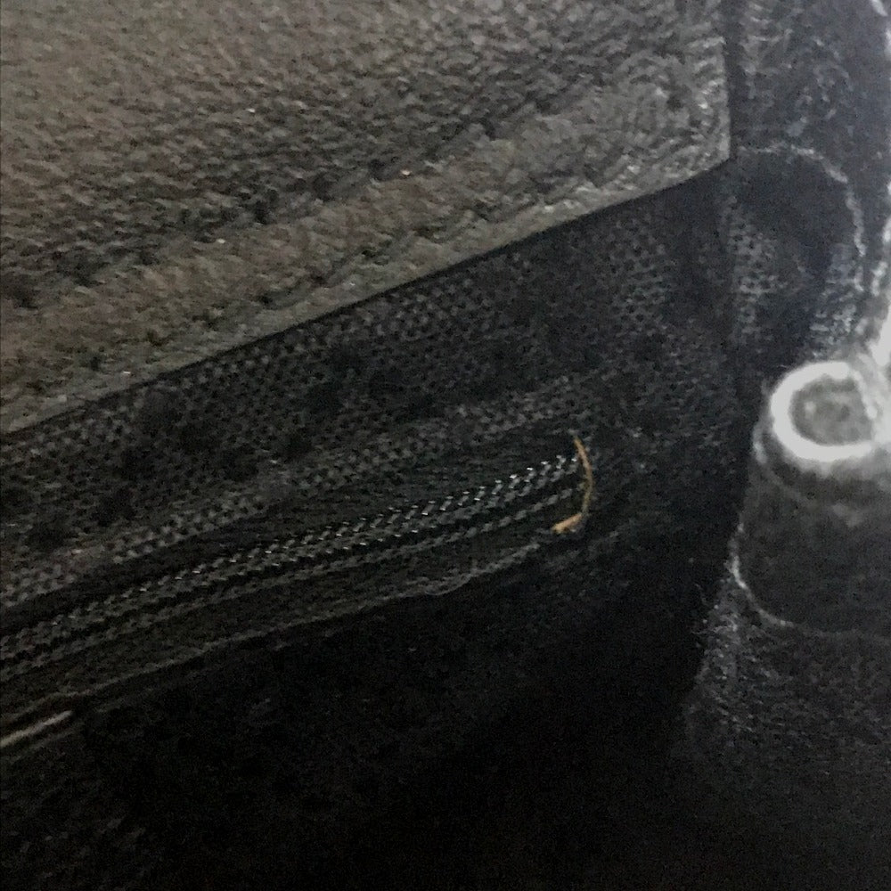 GUCCI Shoulder Bag Suede / leather Black x brown Pochette Bamboo Women Used Authentic