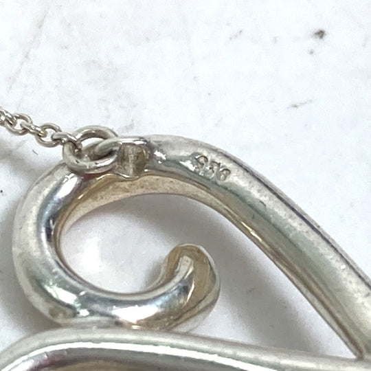 TIFFANY&Co. Necklace SV925 Silver Initial V Paloma Picasso Women Used Authentic