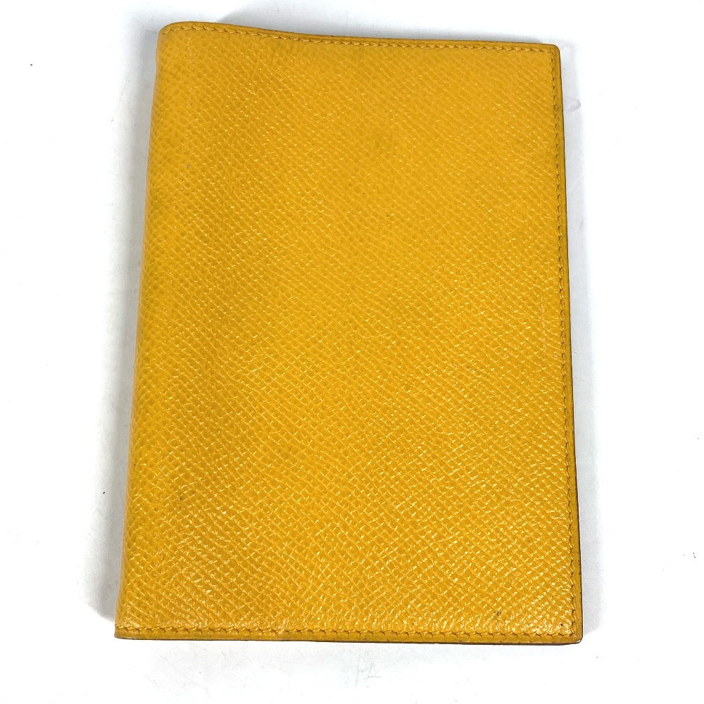 HERMES Notebook cover leather yellow Agenda PM Women Used Authentic