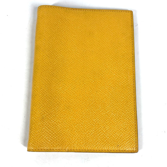 HERMES Notebook cover leather yellow Agenda PM Women Used Authentic