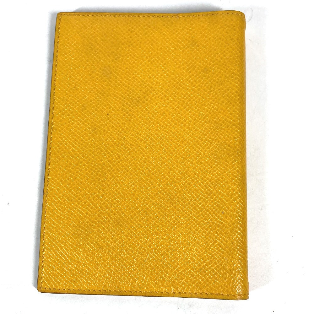 HERMES Notebook cover leather yellow Agenda PM Women Used Authentic