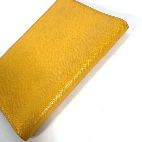 HERMES Notebook cover leather yellow Agenda PM Women Used Authentic