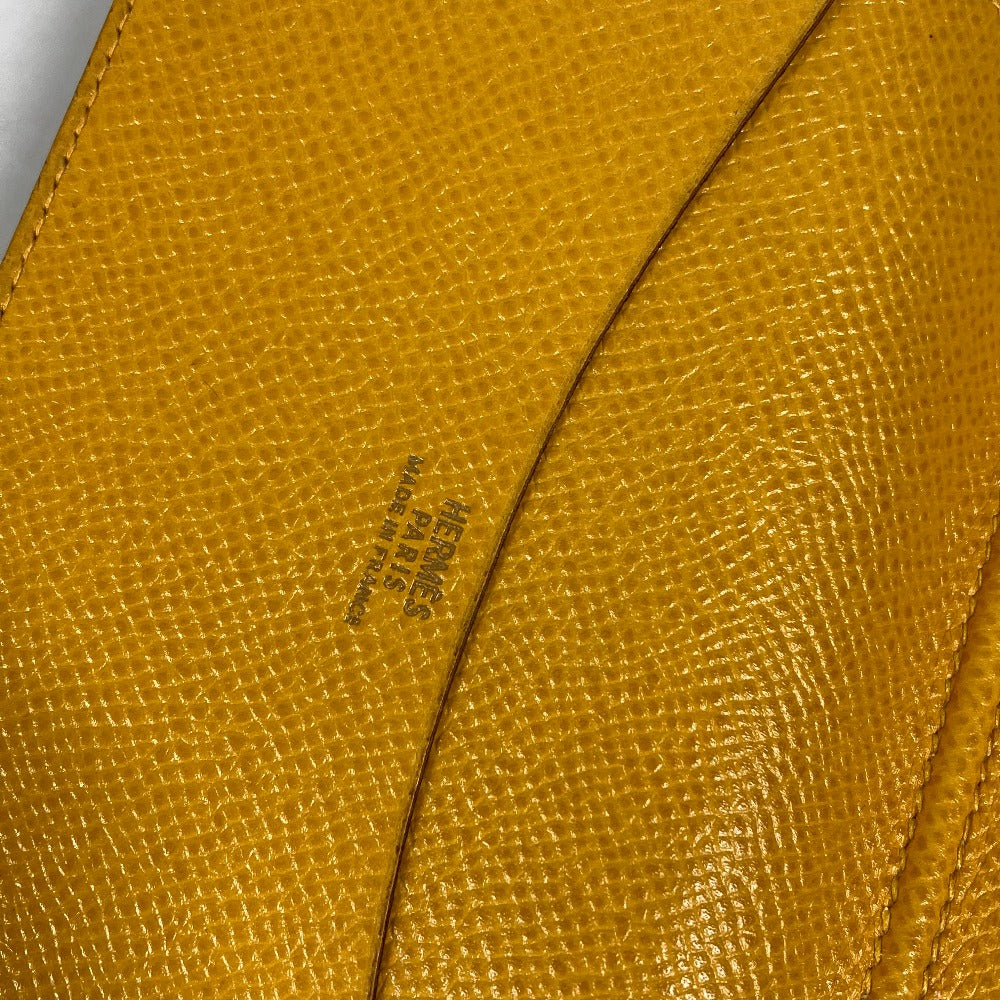 HERMES Notebook cover leather yellow Agenda PM Women Used Authentic