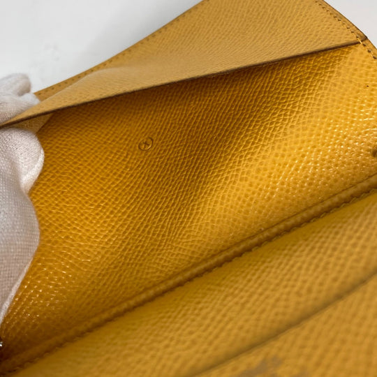 HERMES Notebook cover leather yellow Agenda PM Women Used Authentic