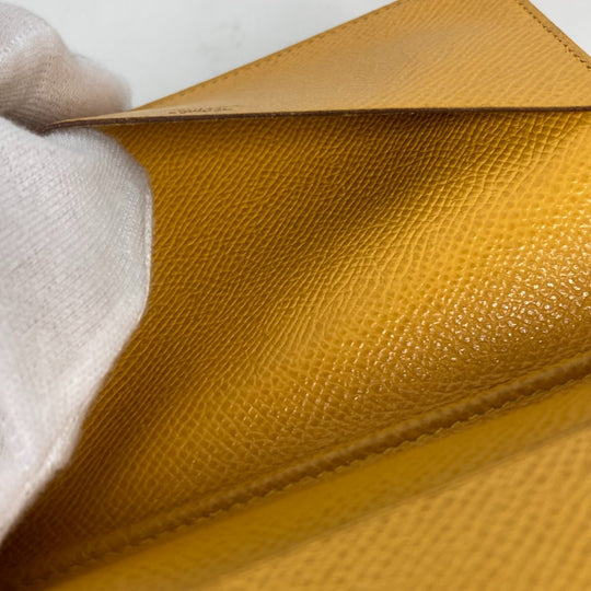 HERMES Notebook cover leather yellow Agenda PM Women Used Authentic