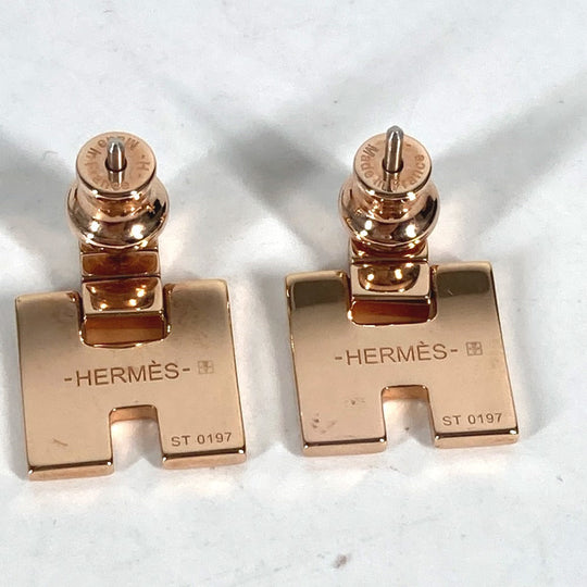 HERMES Pierce metal pink Eileen Women Used Authentic