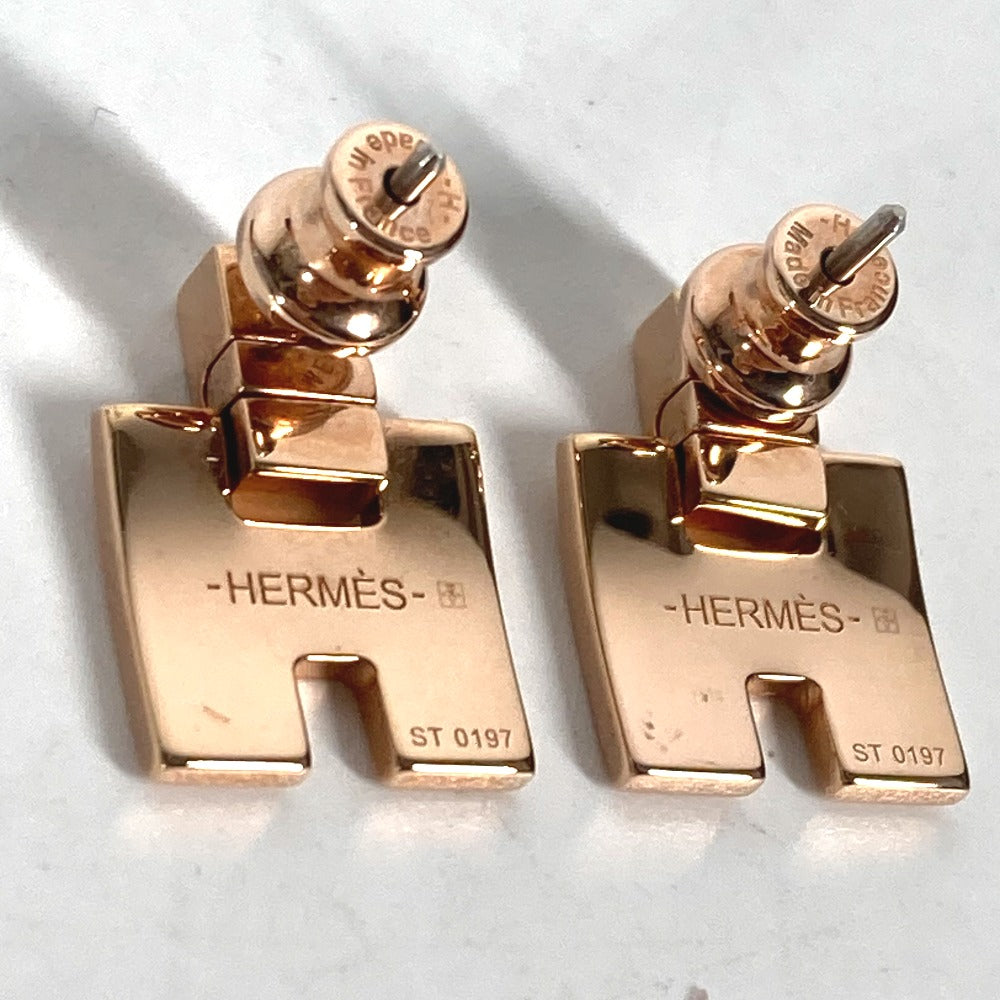 HERMES Pierce metal pink Eileen Women Used Authentic
