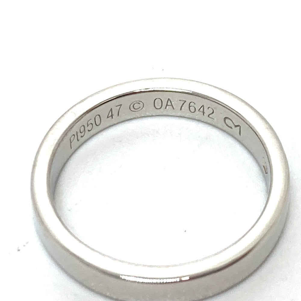 CARTIER Ring Pt950 Silver Engraved 1P Diamond Women 47 Used Authentic