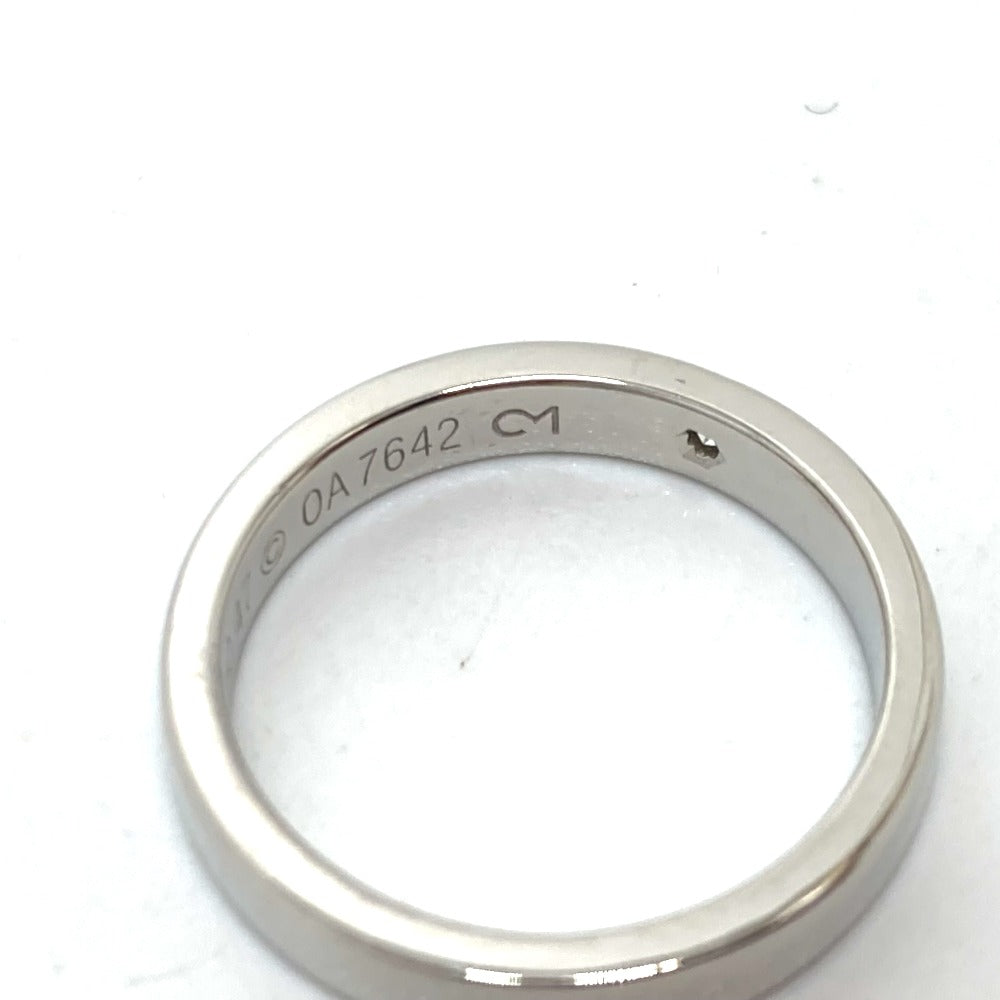 CARTIER Ring Pt950 Silver Engraved 1P Diamond Women 47 Used Authentic
