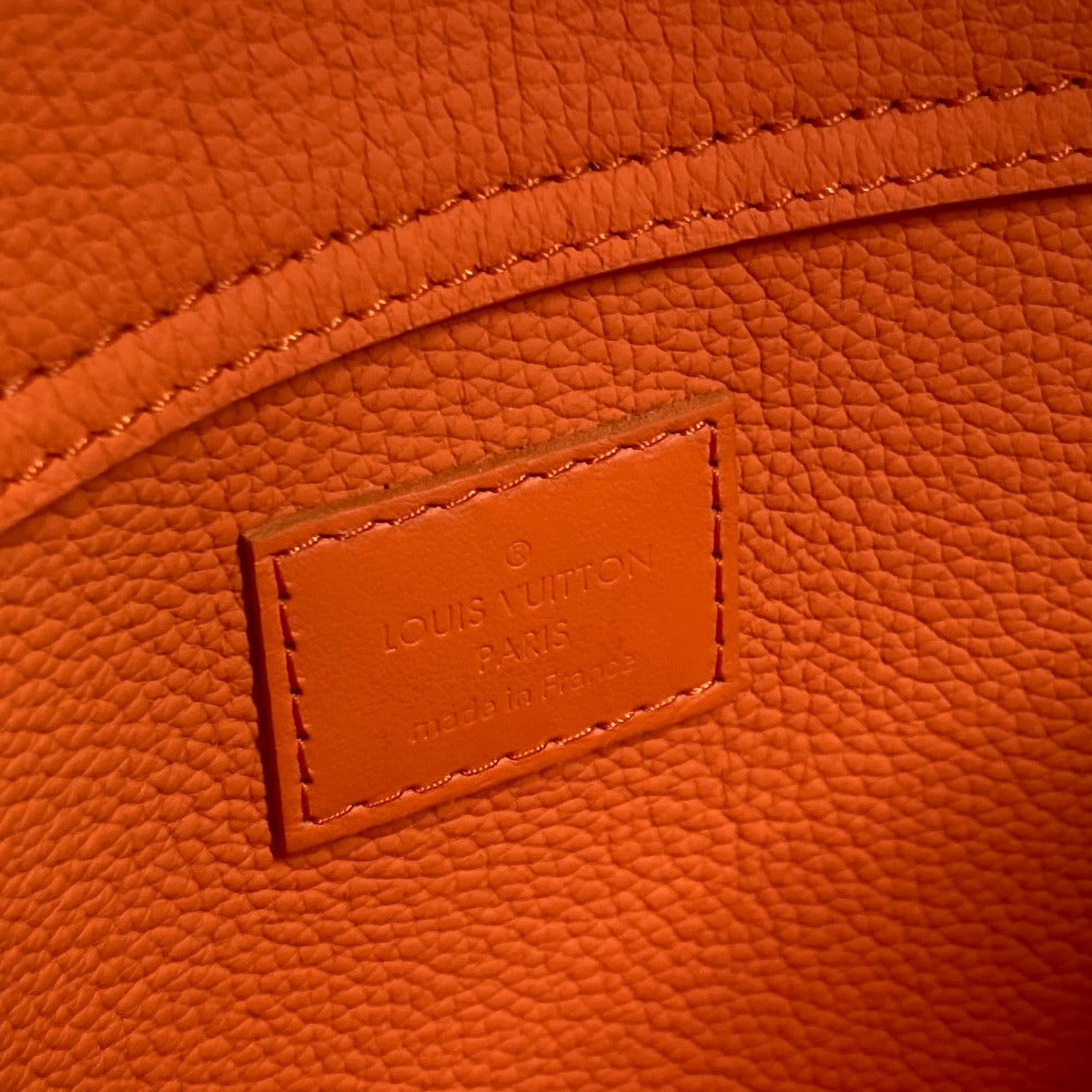 LOUIS VUITTON Sling bag M59625 Taurillon Clemence Leather Orange LV Aerogram Bum bag NV mens Used Authentic