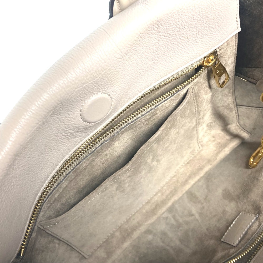 LOUIS VUITTON Tote Bag M94483 leather beige Monogram velours Tote W PM Tuftage Women Used Authentic