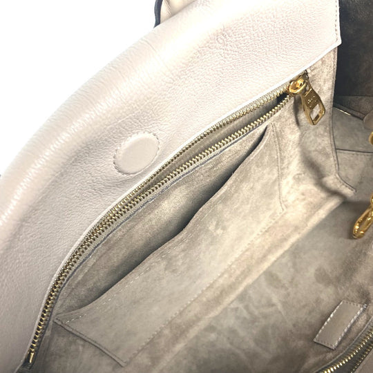 LOUIS VUITTON Tote Bag M94483 leather beige Monogram velours Tote W PM Tuftage Women Used Authentic