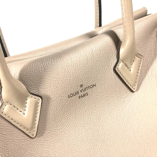 LOUIS VUITTON Tote Bag M94483 leather beige Monogram velours Tote W PM Tuftage Women Used Authentic