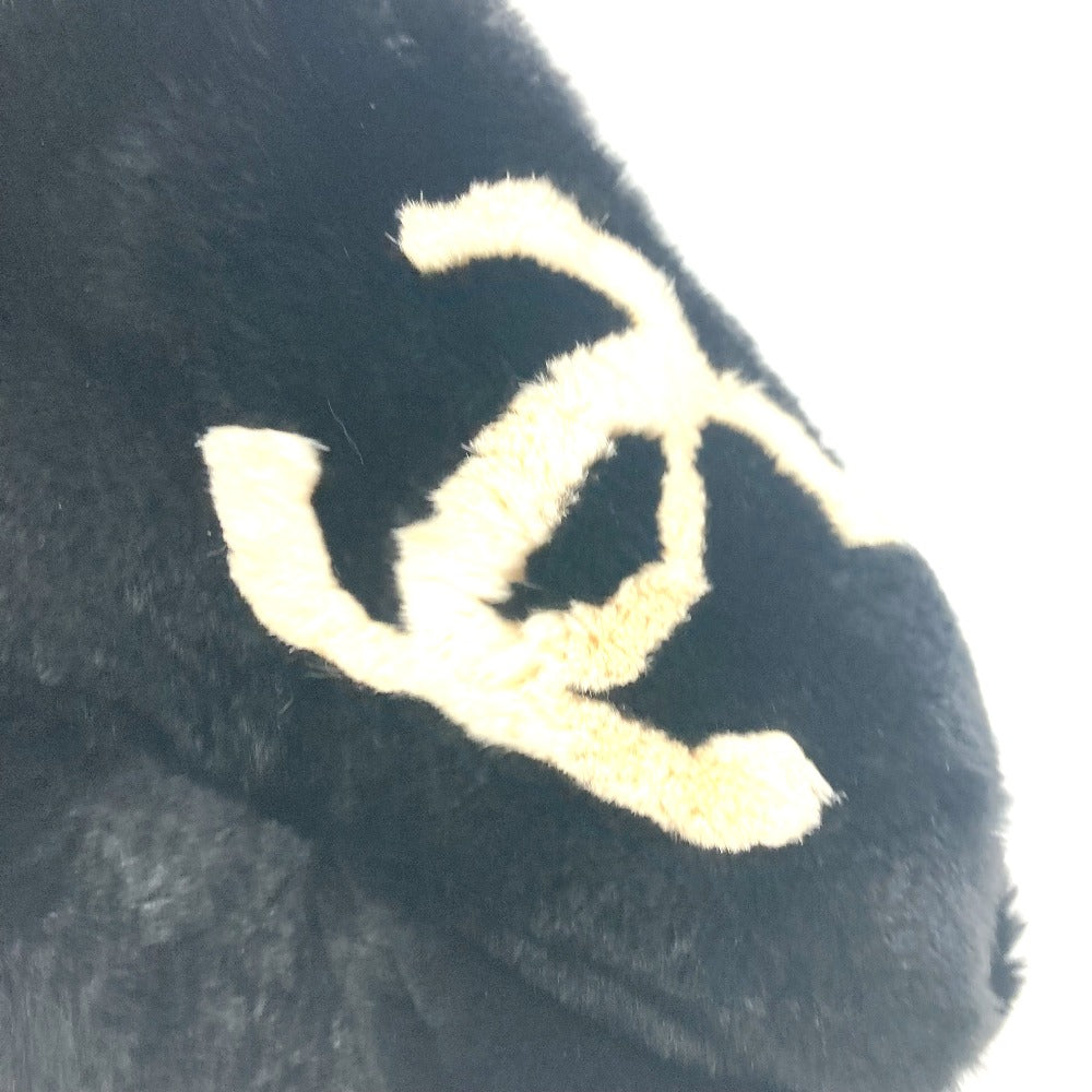 CHANEL Scarf , Lapin black Big Coco CC COCO Mark Women Used Authentic