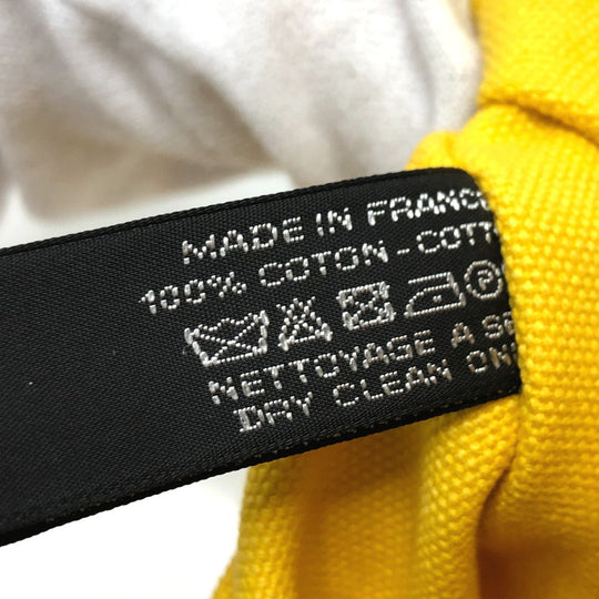 HERMES Pouch canvas yellow New Yachting Pouch GM Women Used Authentic