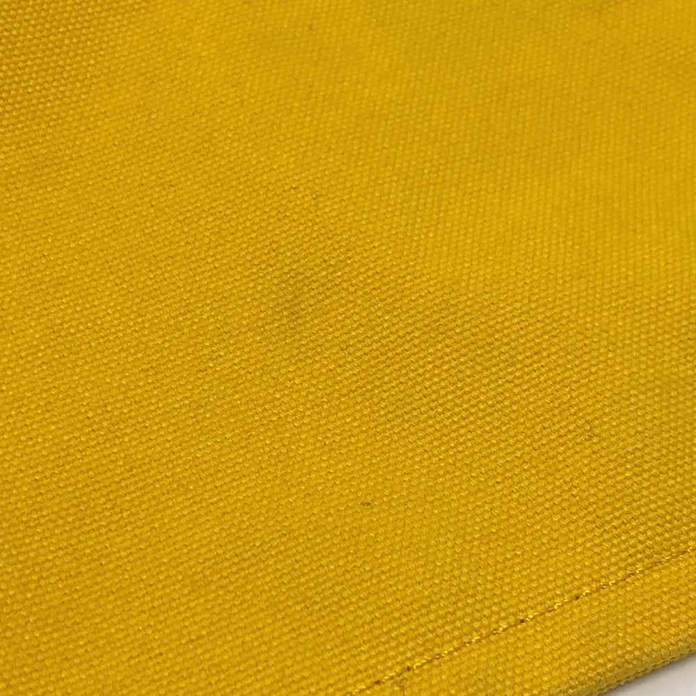 HERMES Pouch canvas yellow New Yachting Pouch GM Women Used Authentic