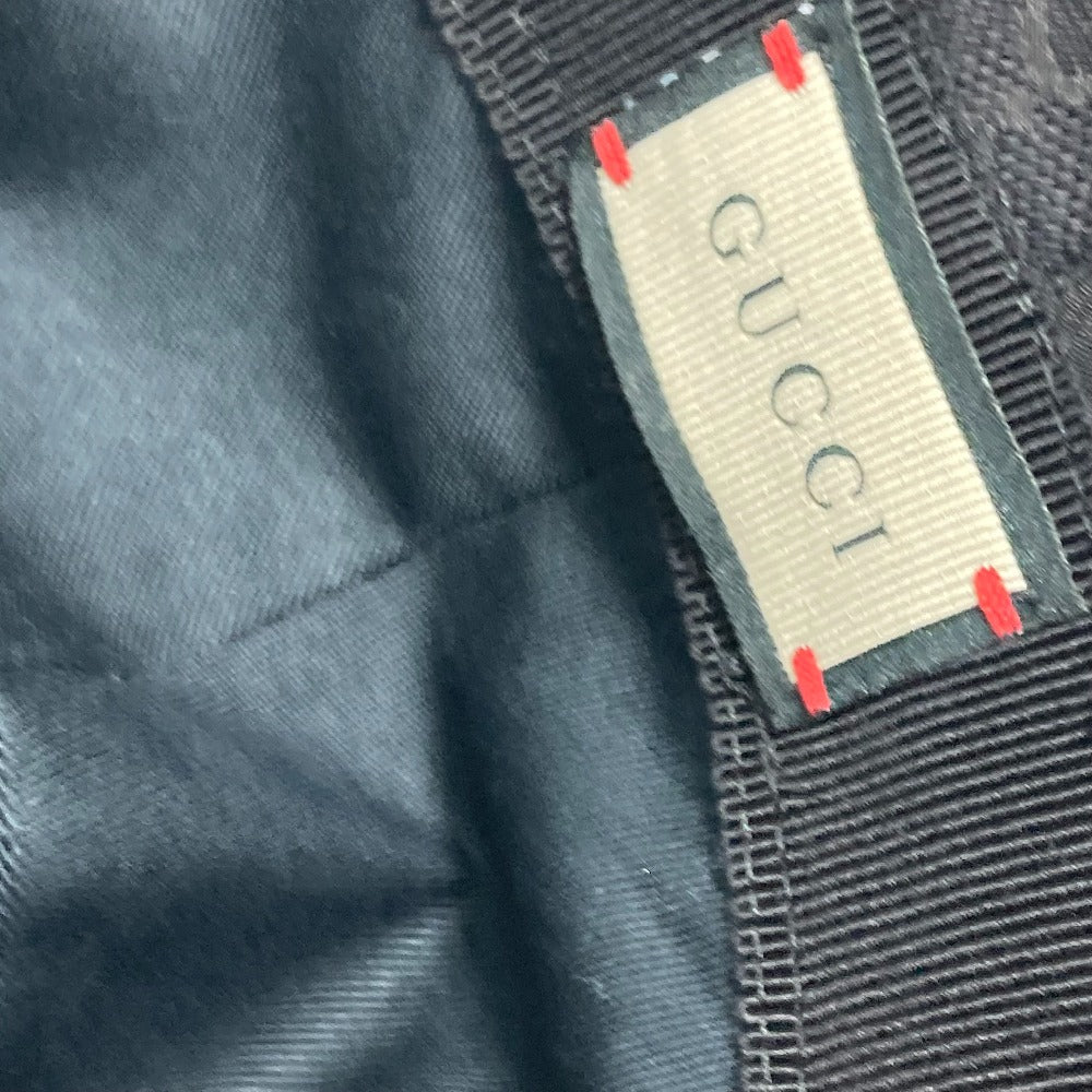 GUCCI hat 576587 GG canvas black GG Bucket hat mens M Used Authentic