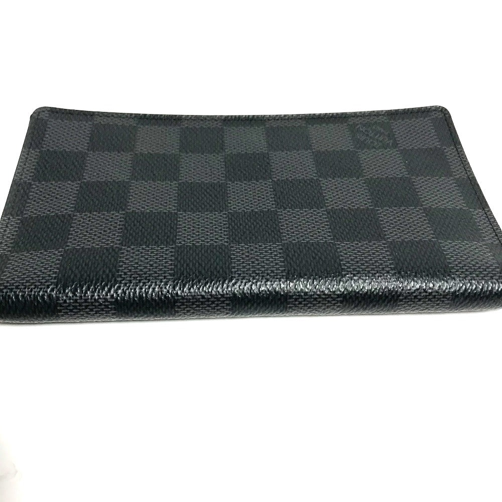 LOUIS VUITTON Notebook cover R20975 Damier Grafitto Canvas black Damier Grafitte Agenda Poch mens Used Authentic