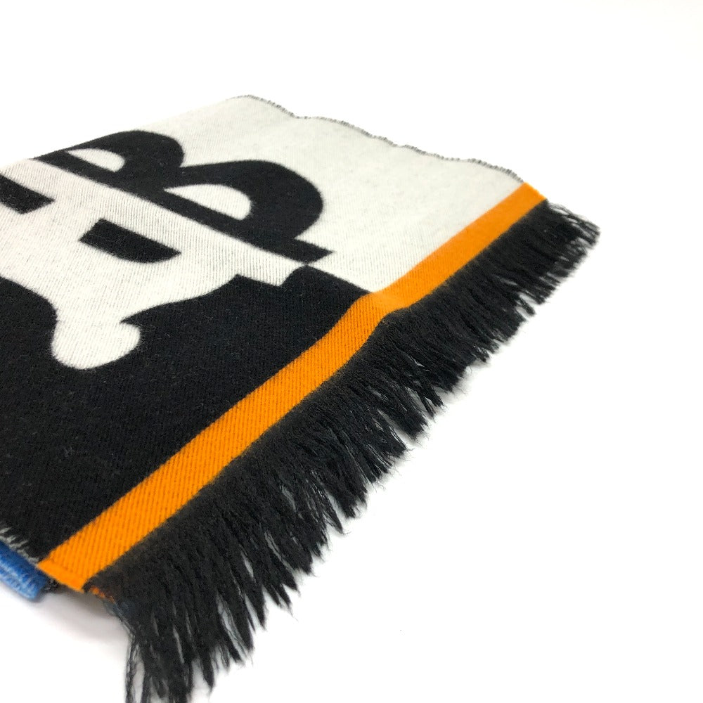 BURBERRY Scarf 8023067 wool Black Grey TB logo mens(Unisex) Used Authentic