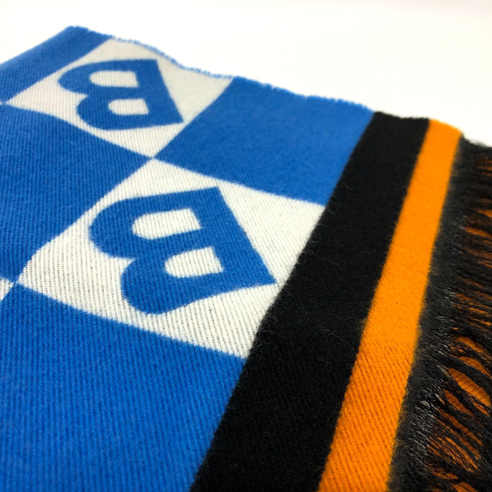 BURBERRY Scarf 8023067 wool Black Grey TB logo mens(Unisex) Used Authentic