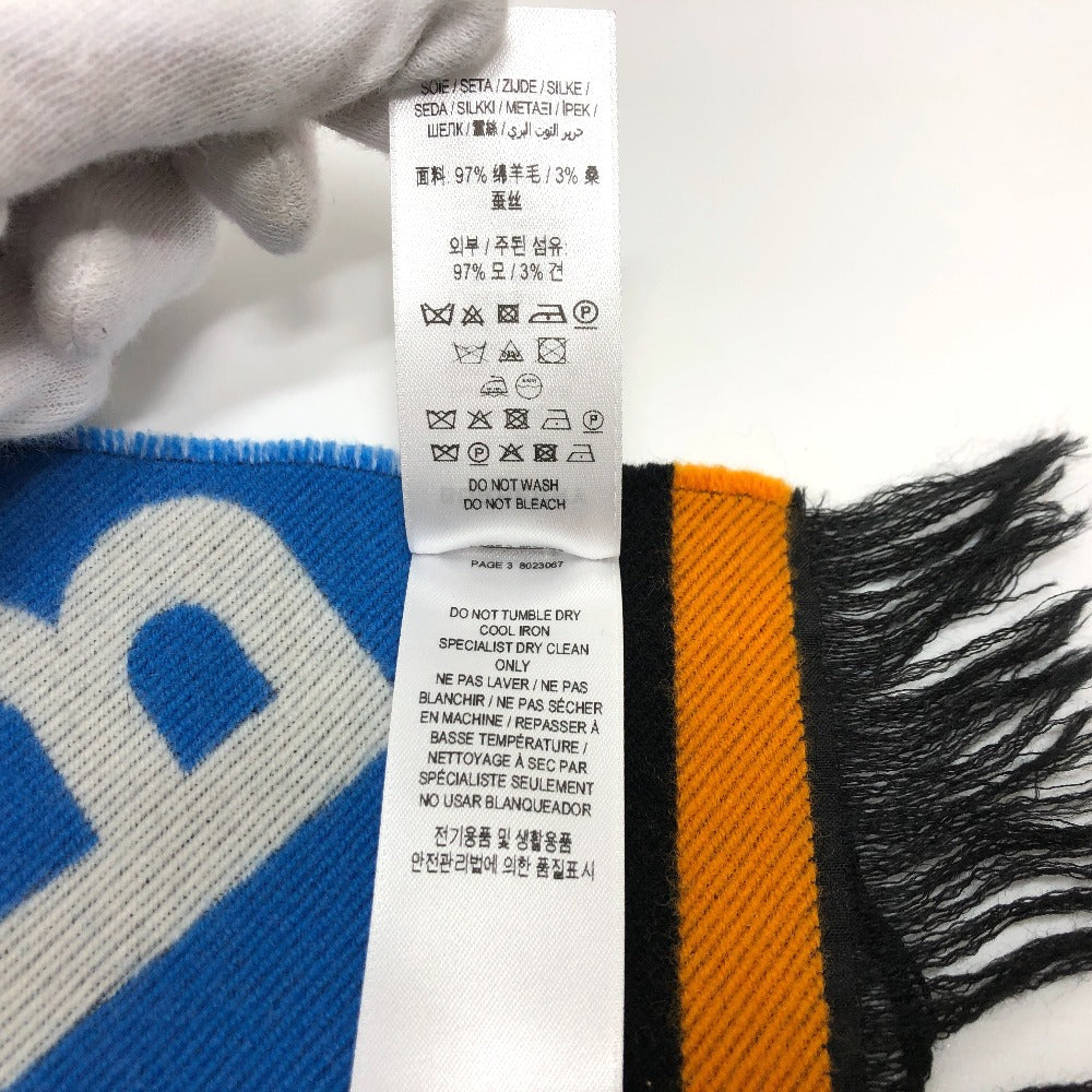 BURBERRY Scarf 8023067 wool Black Grey TB logo mens(Unisex) Used Authentic