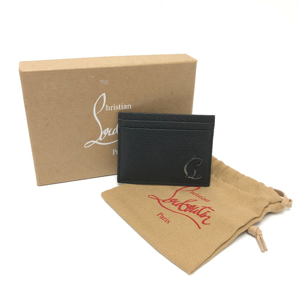 Christian Louboutin Card Case leather black logo Pass case