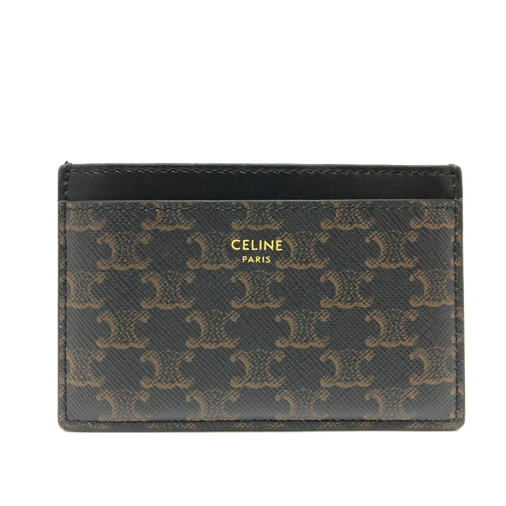 CELINE Card Case 10B702BQ4.38NO PVC / Leather black Triomphe