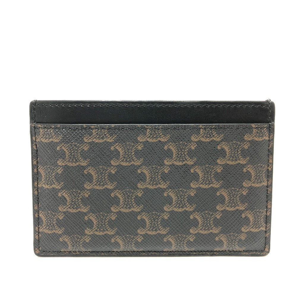 CELINE Card Case 10B702BQ4.38NO PVC / Leather black Triomphe