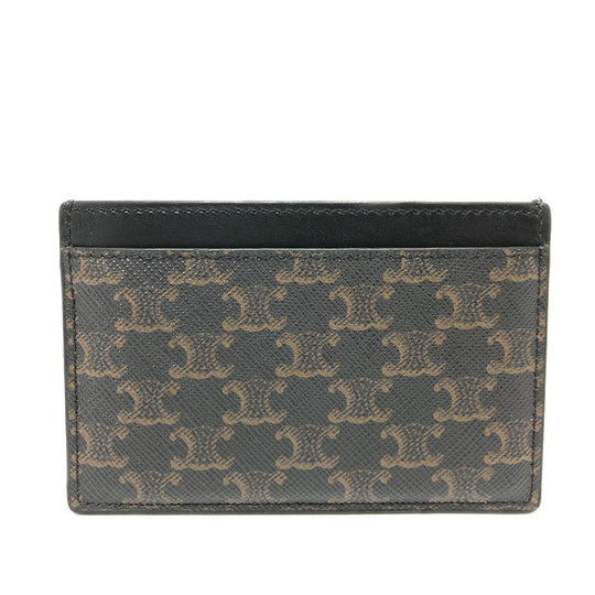 CELINE Card Case 10B702BQ4.38NO PVC / Leather black Triomphe