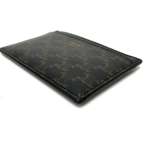 CELINE Card Case 10B702BQ4.38NO PVC / Leather black Triomphe