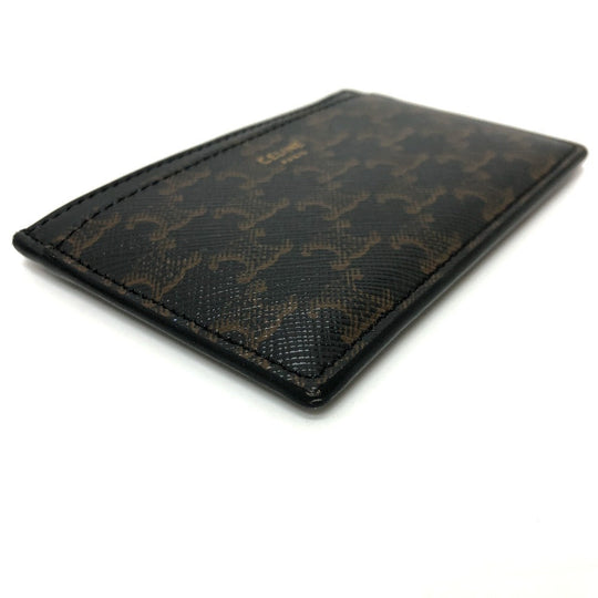 CELINE Card Case 10B702BQ4.38NO PVC / Leather black Triomphe