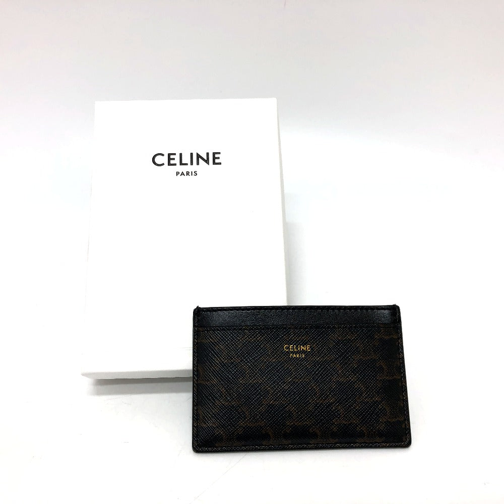 CELINE Card Case 10B702BQ4.38NO PVC / Leather black Triomphe