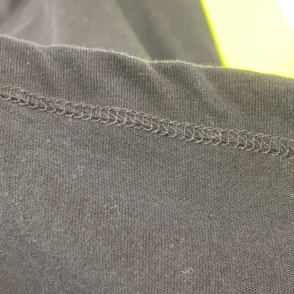 VALENTINO Short sleeve T-shirt UV3MG08C6K7 cotton Black x neon yellow apparel V logo mens M Used Authentic