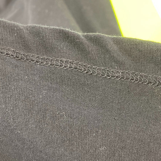 VALENTINO Short sleeve T-shirt UV3MG08C6K7 cotton Black x neon yellow apparel V logo mens M Used Authentic