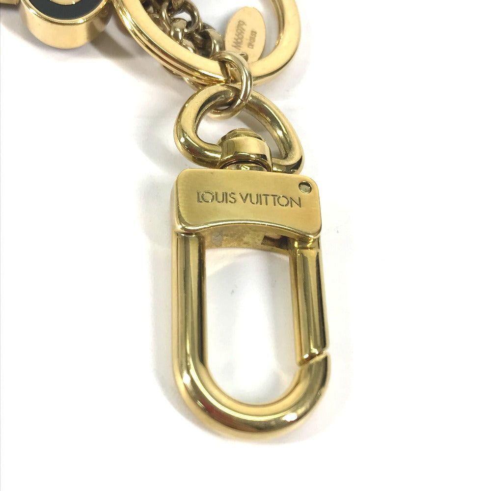 LOUIS VUITTON key ring M66979  Metal, Plastic black Padlock Rock motif keychain Women Used Authentic