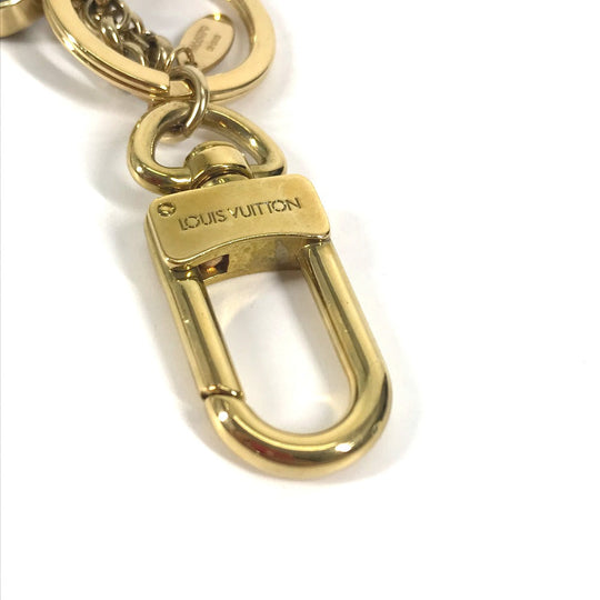 LOUIS VUITTON key ring M66979  Metal, Plastic black Padlock Rock motif keychain Women Used Authentic