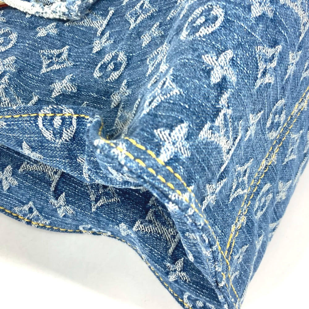 LOUIS VUITTON Tote Bag M46871 Monogram denim blue New LV Remix Monogram Denim On the Go MM Women Used Authentic
