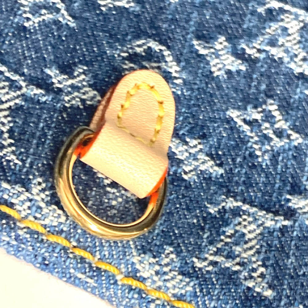 LOUIS VUITTON Tote Bag M46871 Monogram denim blue New LV Remix Monogram Denim On the Go MM Women Used Authentic