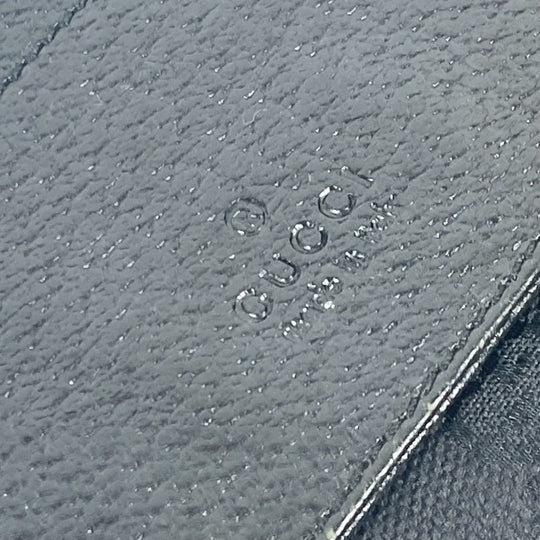 GUCCI Waist bag 28566 GG canvas black GG canvas W pocket mens Used Authentic