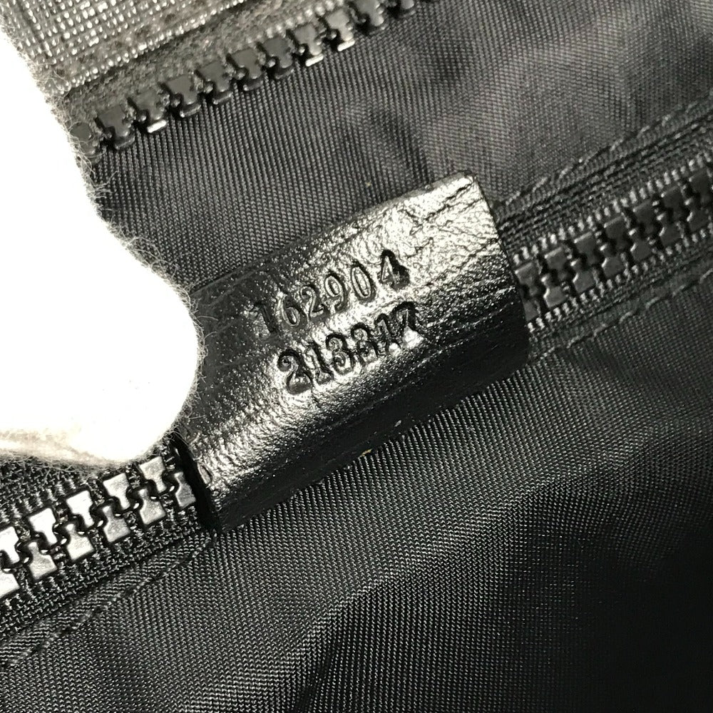 GUCCI Shoulder Bag 162904 GG Supreme Canvas black GG Supreme flat mens Used Authentic
