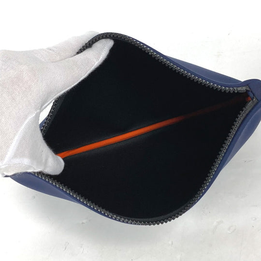 HERMES Pouch H104312M 01 polyamide Navy Neovan MM Women Used Authentic