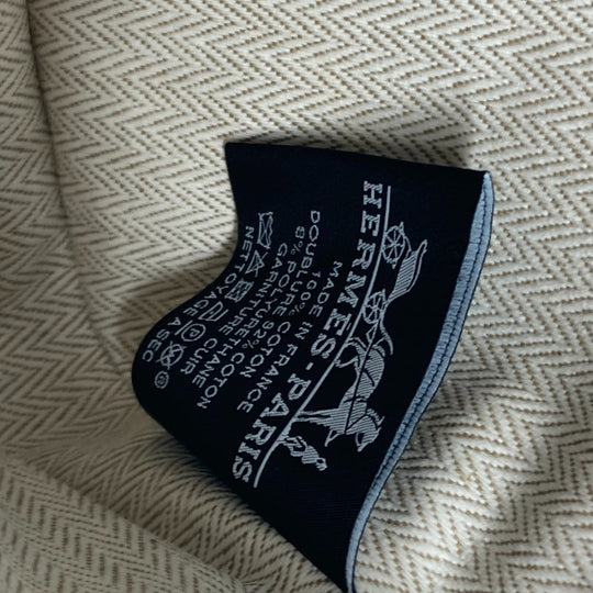 HERMES Pouch H103607M 02 cotton Orange Echape Women Used Authentic