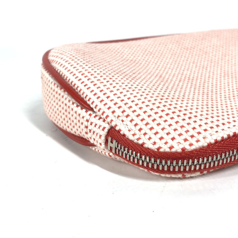 HERMES Pouch H103607M 02 cotton Orange Echape Women Used Authentic