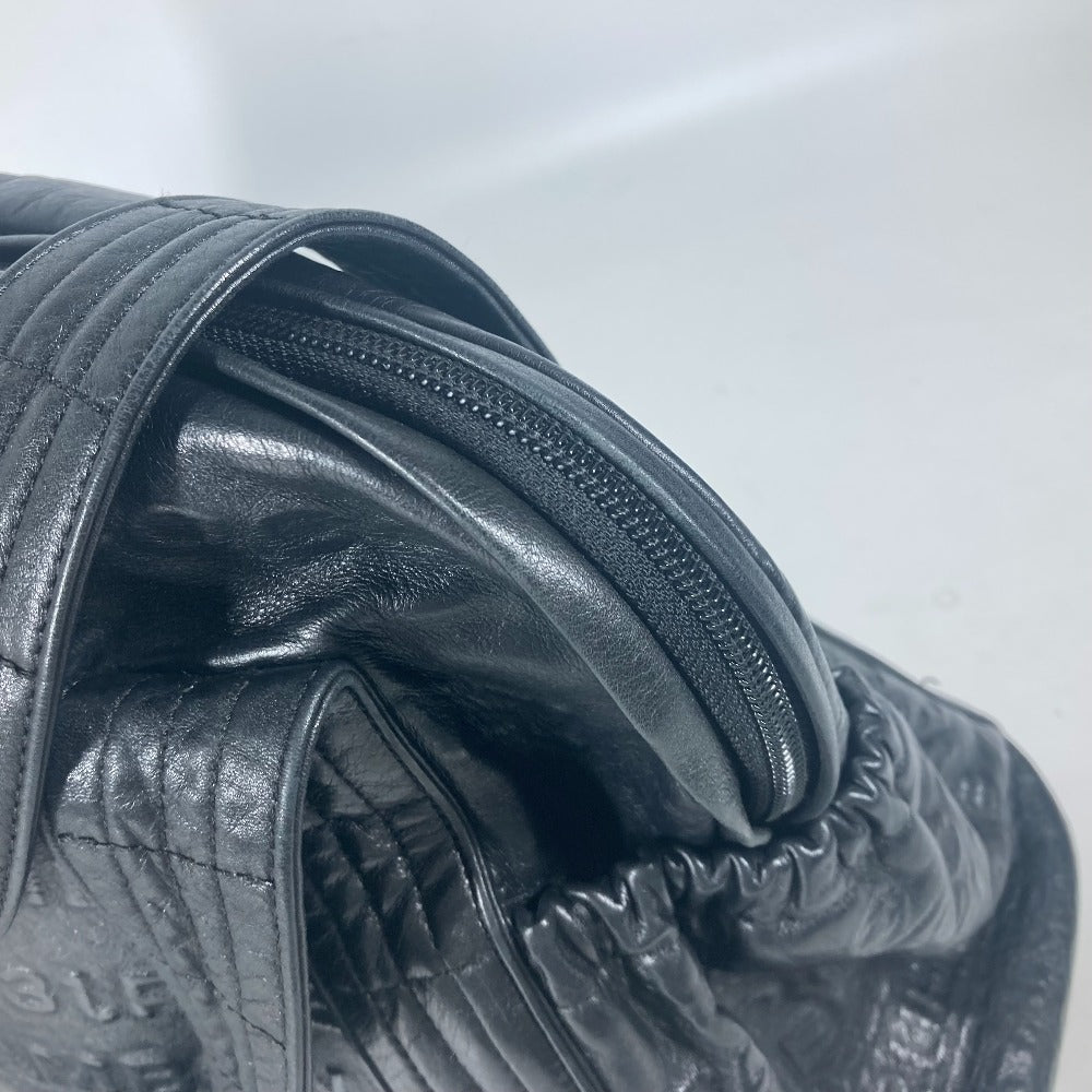 CHANEL Shoulder Bag leather black Unlimited logo